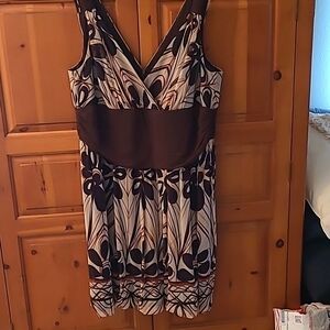 Size 20W London Times Woman Brown Summer Spring Dress